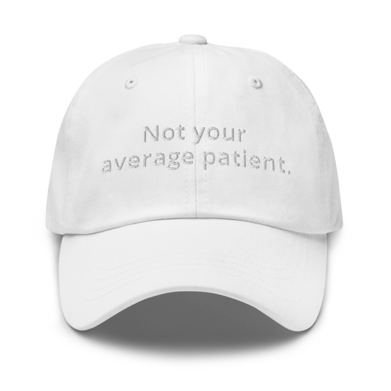 Not Your average patient hat. – One size, White