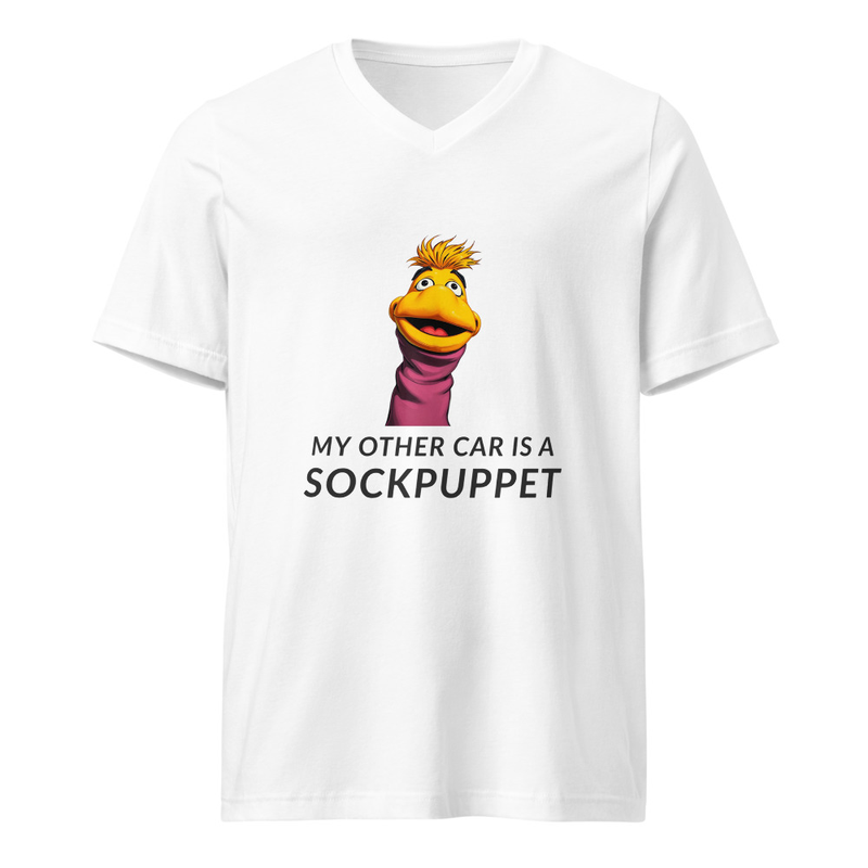 Sockpuppet Unisex Short Sleeve V-Neck T-Shirt