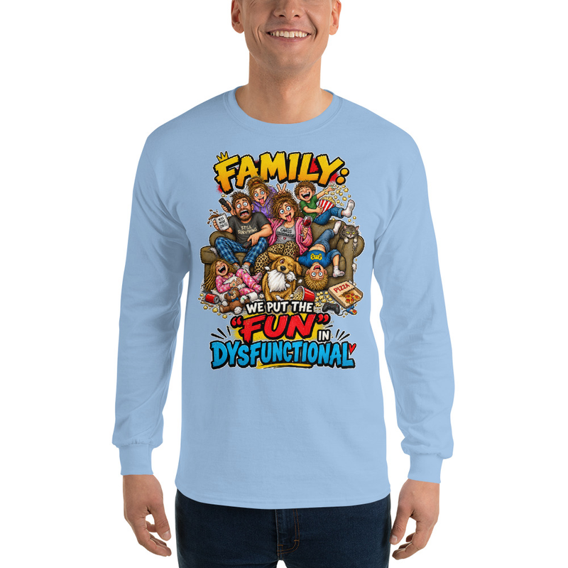 Dysfunctional - Men’s Long Sleeve Shirt – S, Light Blue