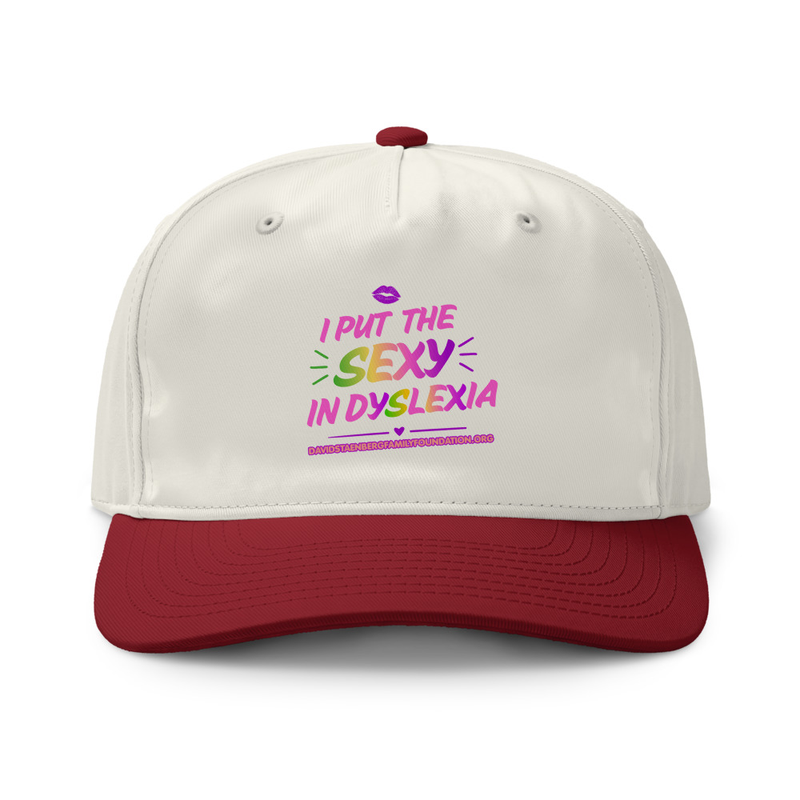 Class two-tone cap | Dyslexia v1 – One size, Natural / Cardinal