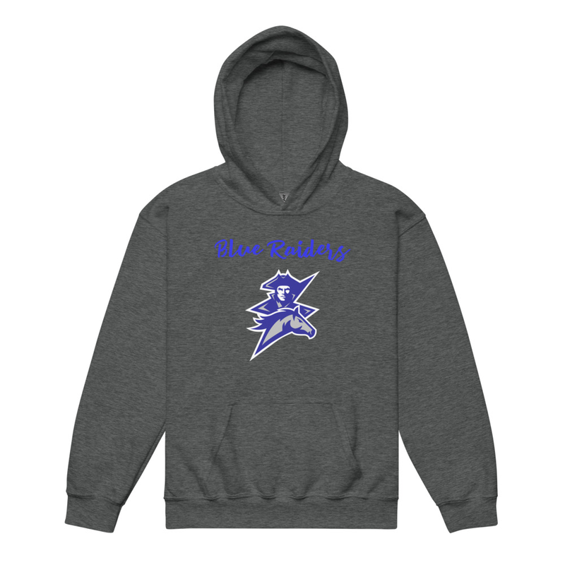Blue Raider Youth heavy blend hoodie – XL, Dark Heather