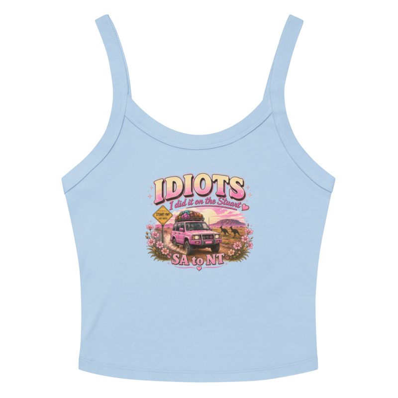 IDIOTS Women’s Singlet top – S, Solid Baby Blue Blend