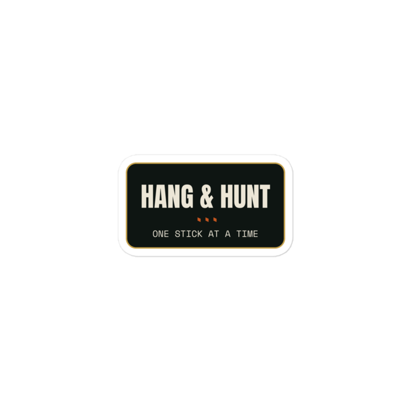 HANG & HUNT Sticker mockup