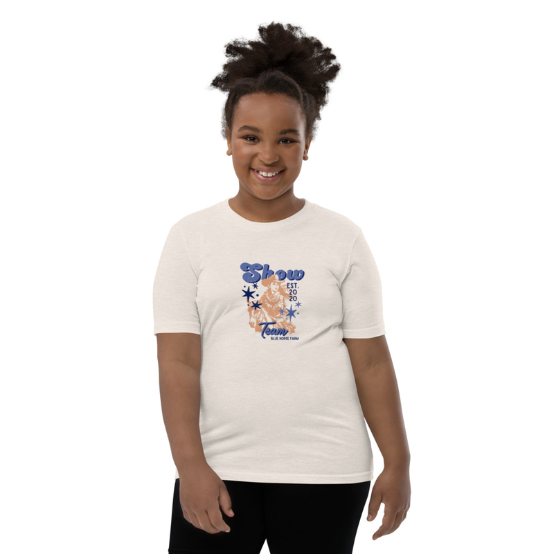 BHF Show Team Youth Short Sleeve T-Shirt – S, Heather Dust
