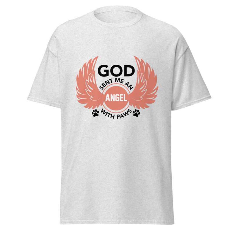 An Angel With Paws Tee in Ash