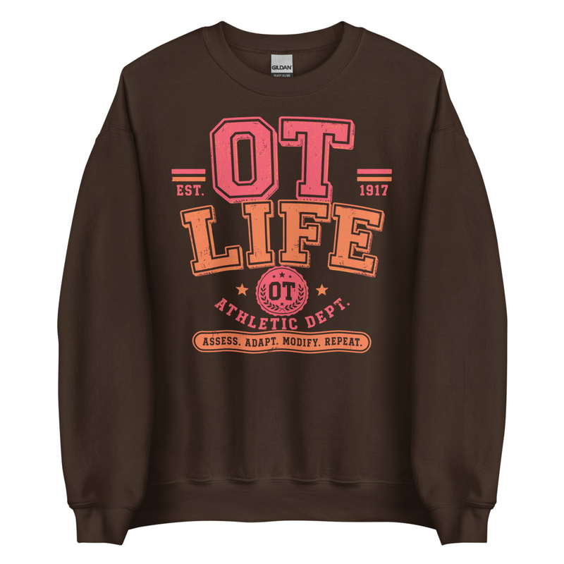 Crewneck: Orange OT Life | Occupational Therapy Crewneck Sweatshirt