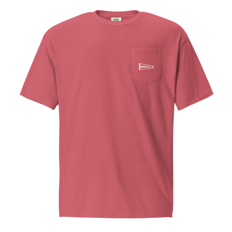 White Banner Pocket Tee – XL, Watermelon