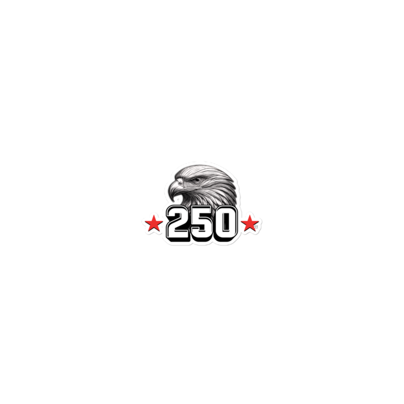 250 YEARS American Independence Sticker – 15″×3.75″, White
