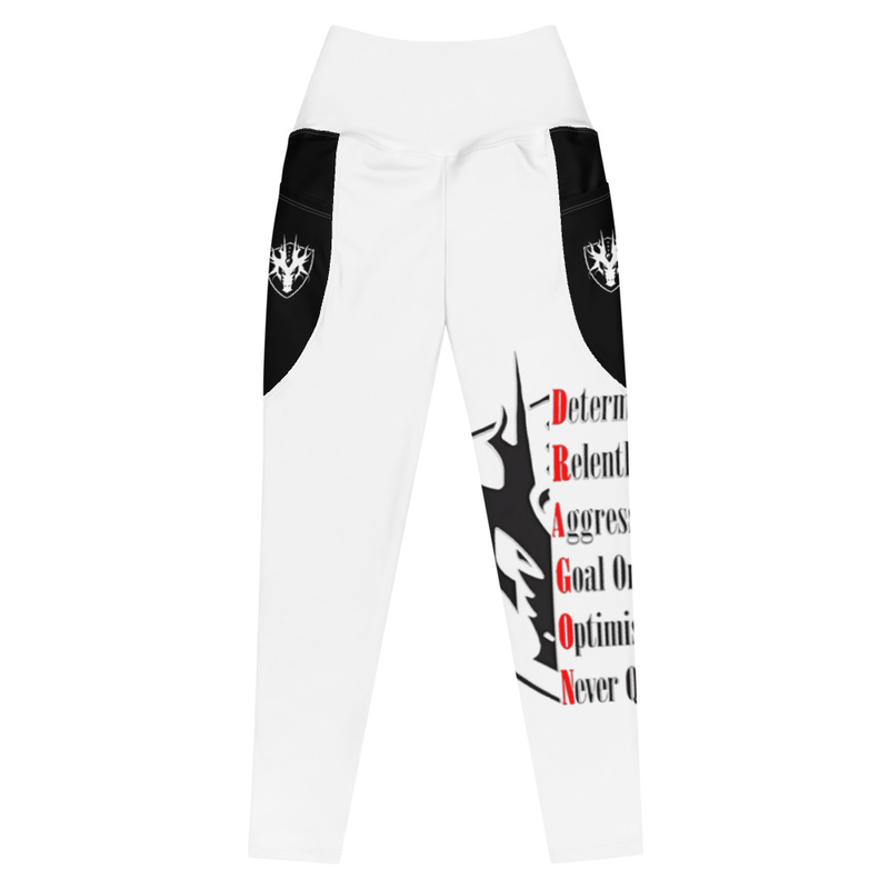 White Anagram Leggings with pockets