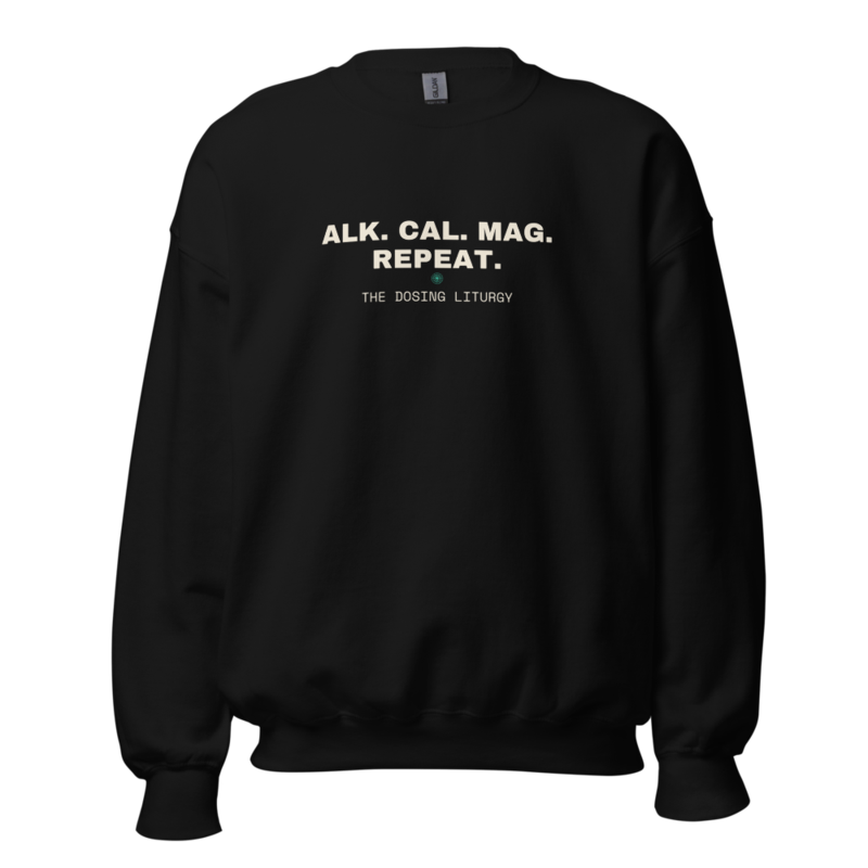 ALK. CAL. MAG. REPEAT. Crewneck mockup