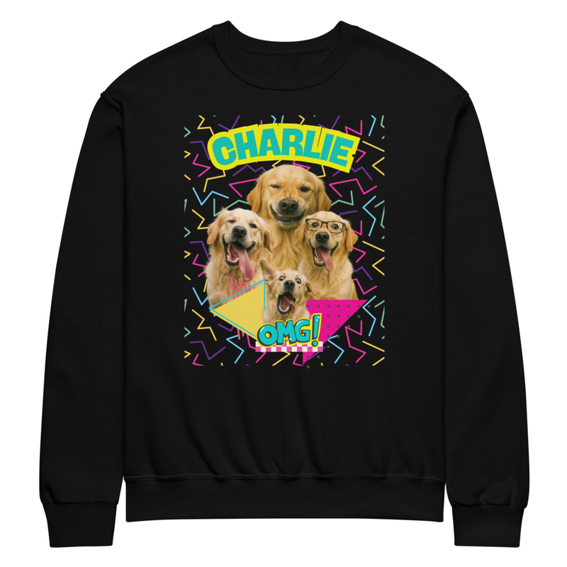 Retro Personalized Pet Party - Crew neck sweatshirt