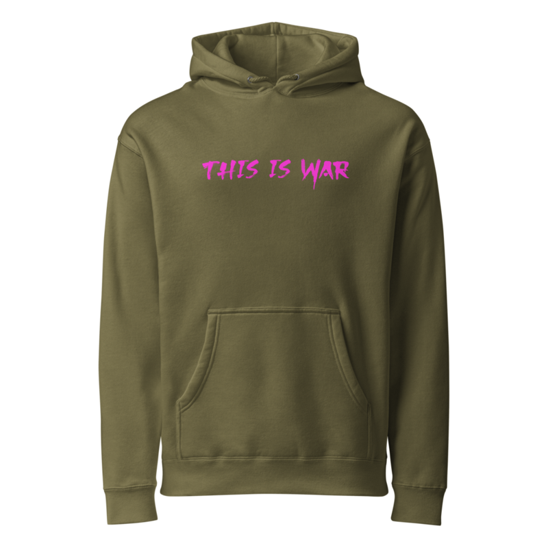 "This is War" Actual Girl Camo Hoodie - for Women – 3XL, Army