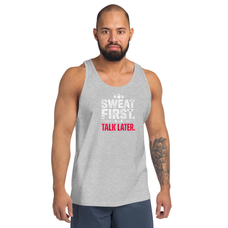 Sweat First Men's Tank Top – XL, Athletic Heather