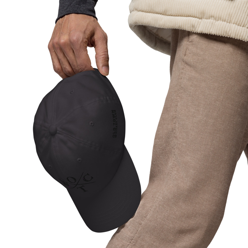 OTWC - Dad Hat - Black Text – One size, Dark Grey