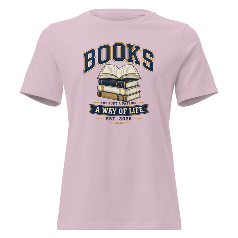 Book way of life Women's Relaxed T-Shirt – S, Light Violet