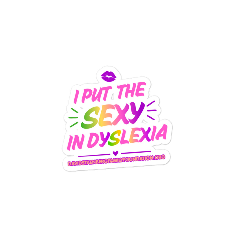 Kiss-cut vinyl decals | Dyslexia v1 – 4″×6″, Satin