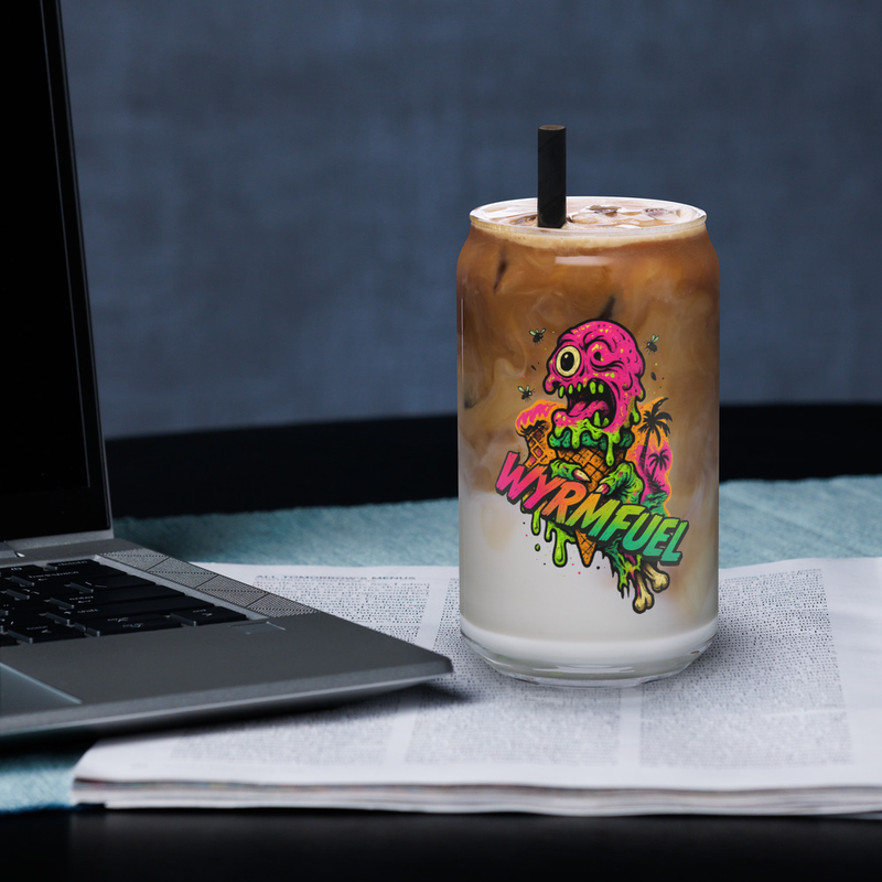 Lick Of Death 16oz Can Glass back