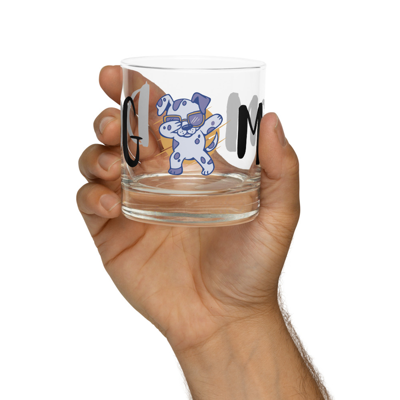 Rocks glass: Dog Mom