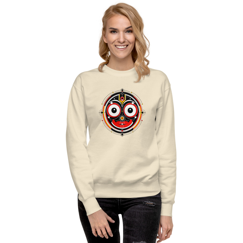 Jagannatha Abstract Premium Sweatshirt – S, Bone