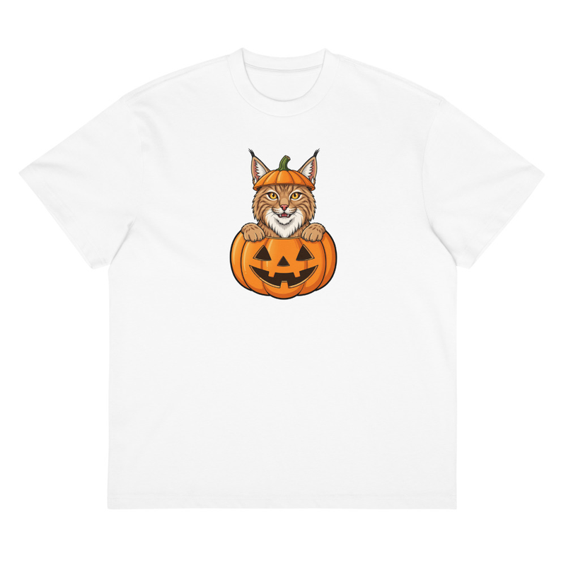 Desert Lynx Cat Jack-O-Lantern Men's Box Tee