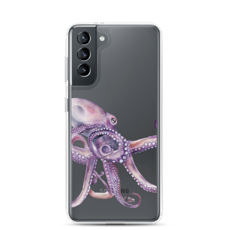 Watercolor Octopus Clear Case for Samsung® – Samsung Galaxy S21