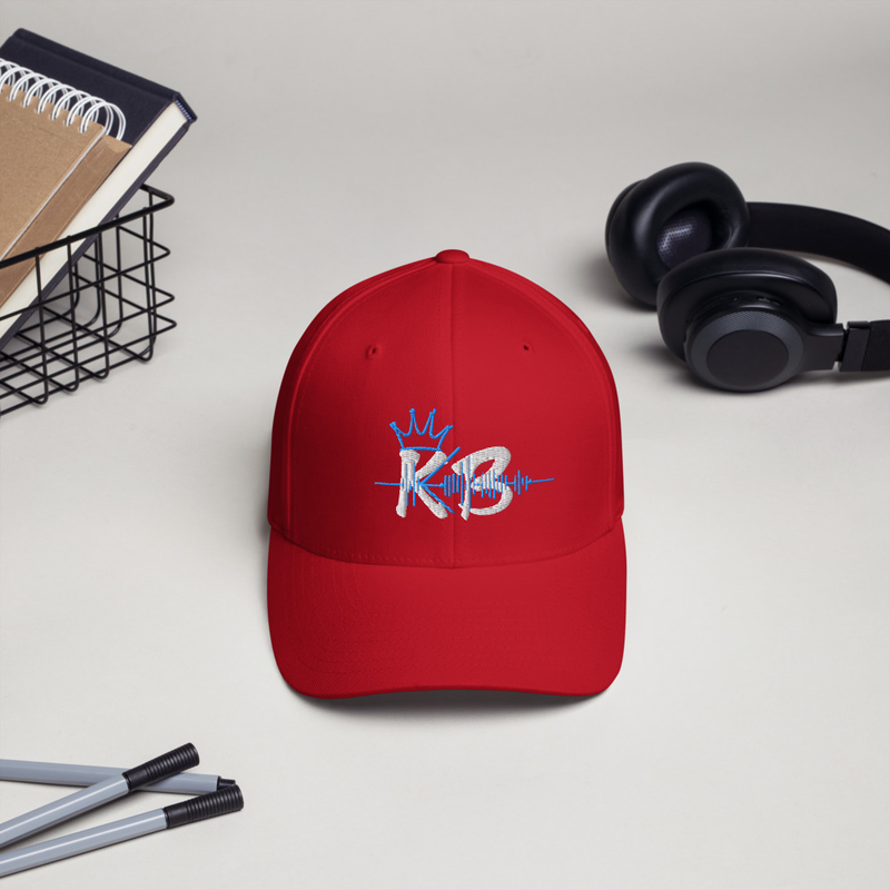 Fitted KB Bluewav Hat – S/M, Red