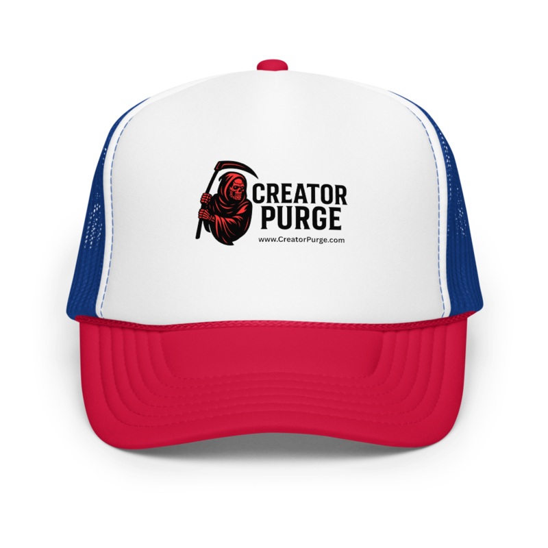 Creator Purge Logo Foam Trucker Hat - Creator Purge Merchandise