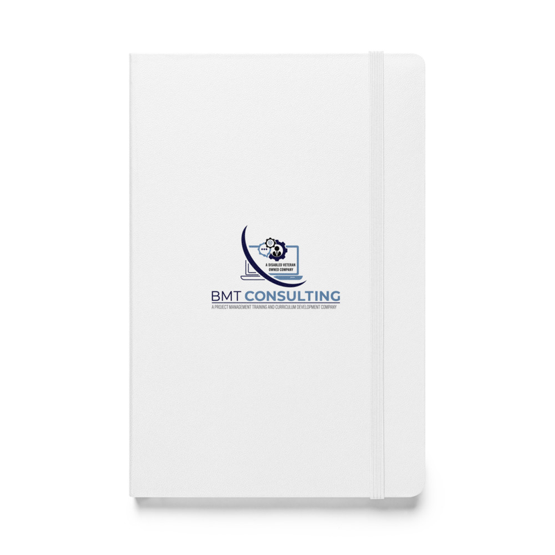 BMT Logo Hardcover bound notebook – 5.5″×8.5″, White