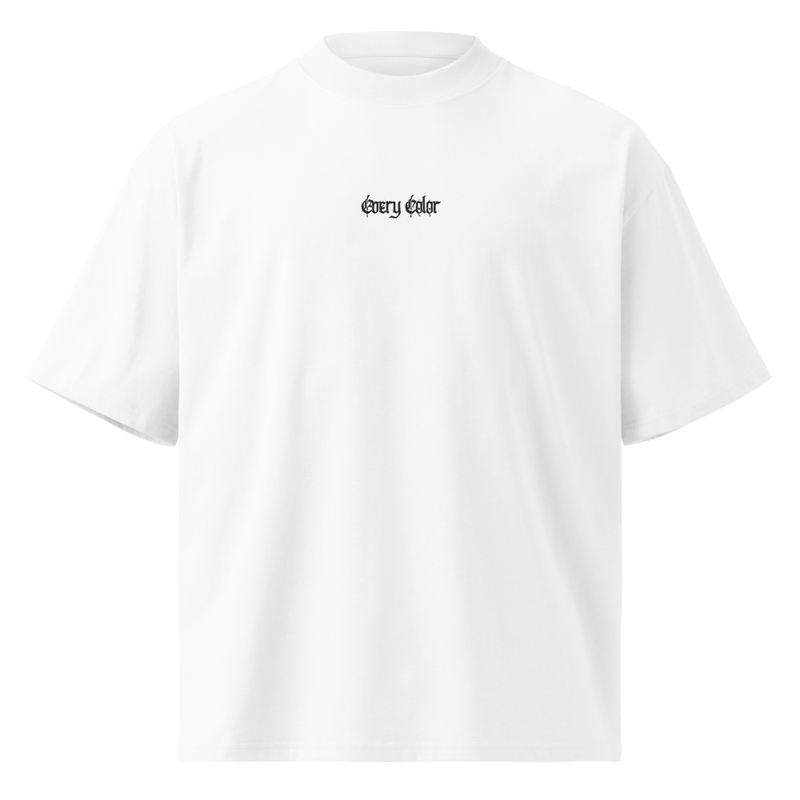 Every Color Embroidered Oversized High-Neck Tee