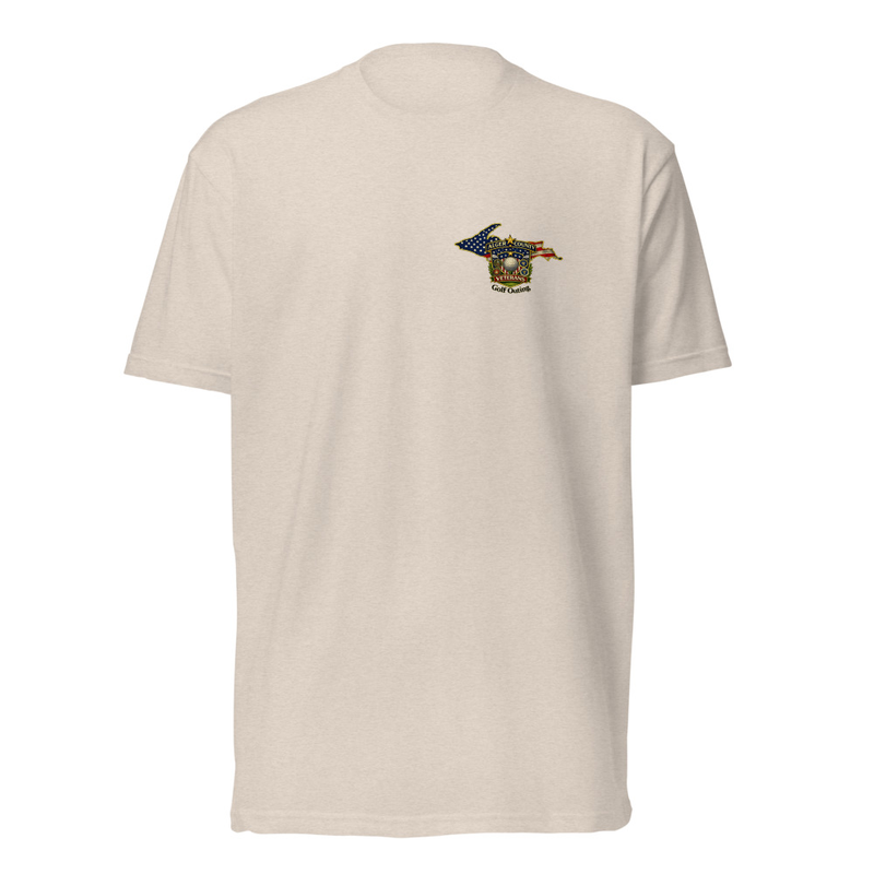 UP Golf Fireworks 250 Unisex Fitted T-Shirt - Next Level 6210 – XS, Sand