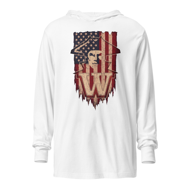 Americana Raider Hooded long-sleeve tee – XL, White