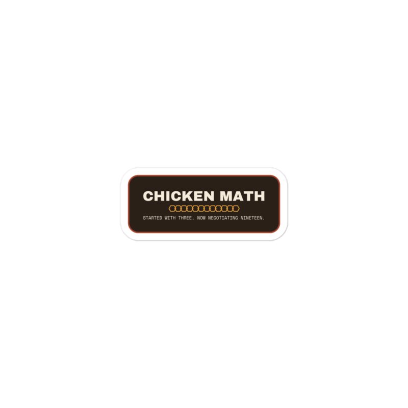 CHICKEN MATH Sticker mockup