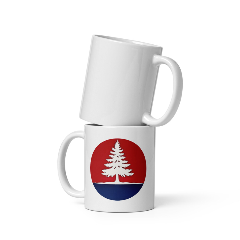 White glossy mug