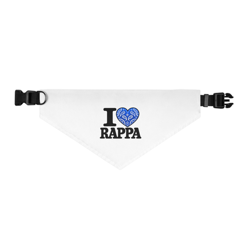 I Love Rappa Pet bandana collar