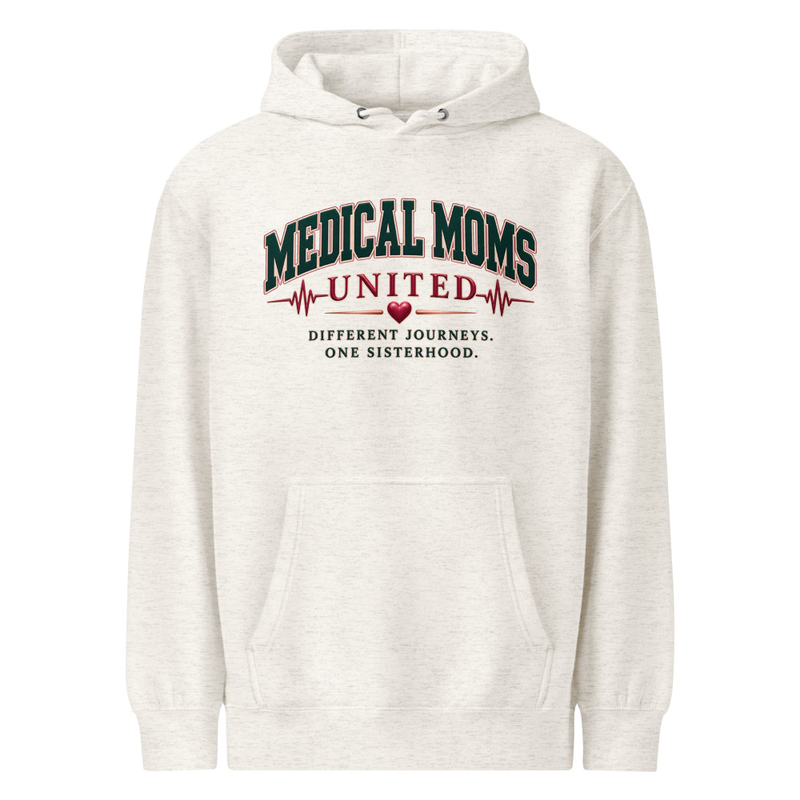 Medical Moms United | Sisterhood Design | Unisex Hoodie – L, Oatmeal Heather