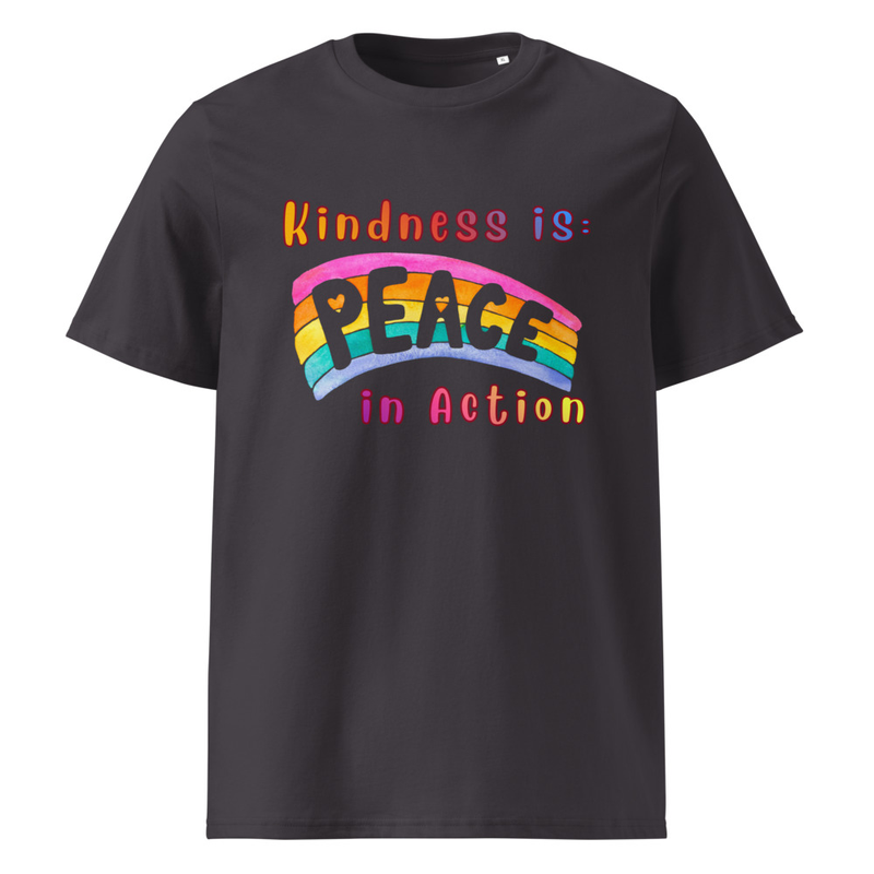 Kindness Unisex Organic Cotton Creator 2.0 T-Shirt – S, Anthracite