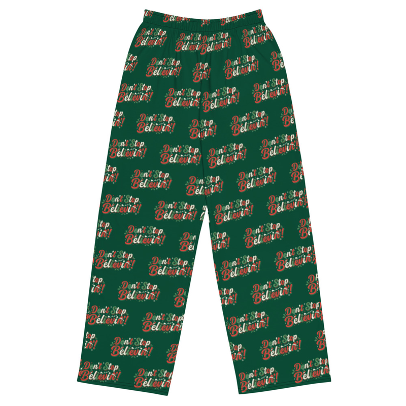 Don't Stop Believin' All-over print Unisex Wide-leg Pants