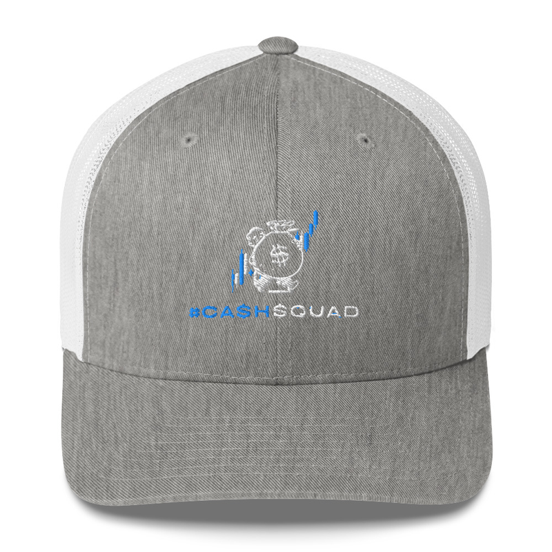 #CashSquad Hat v.1 – One size, Heather Grey/White
