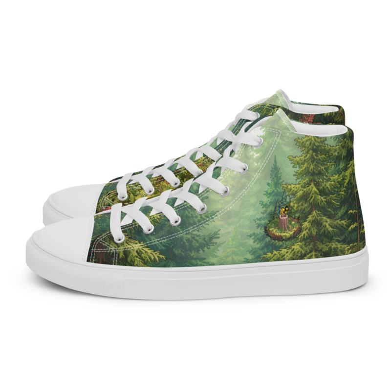 Cutaway Pluckle Women’s High Top Canvas Shoes