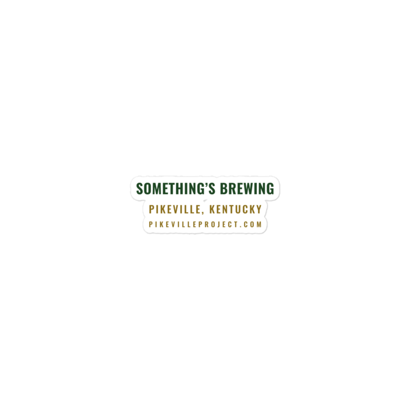 Something's Brewing Type Steam Die-Cut Sticker