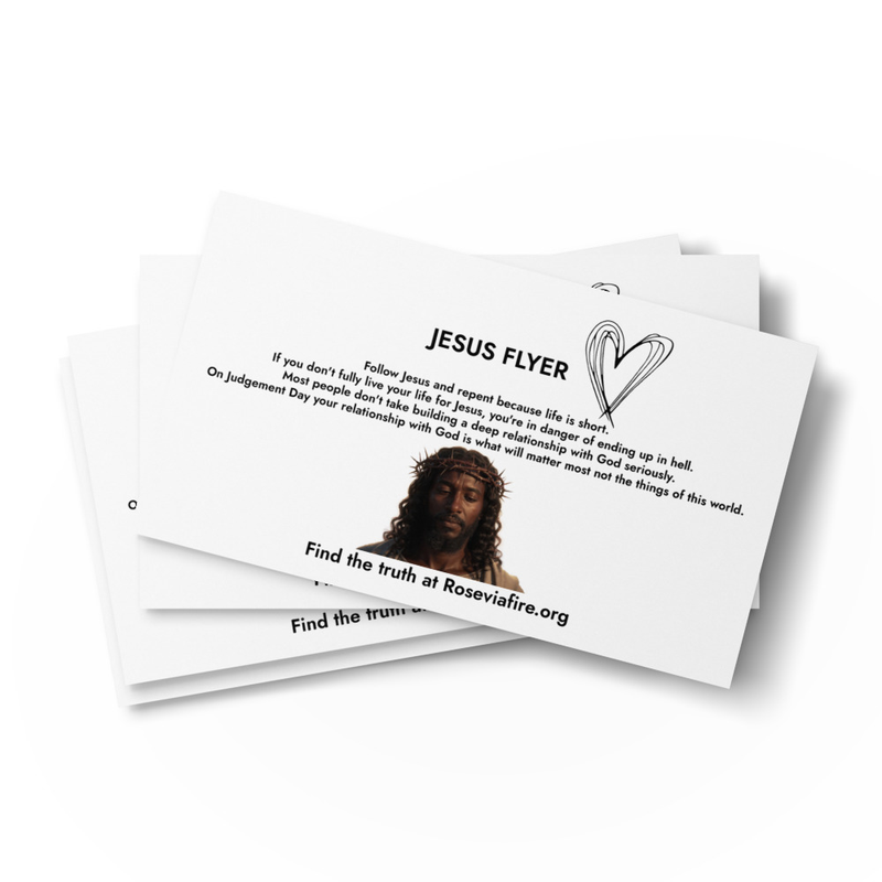 100 Jesus Flyers To Save Souls On The Streets