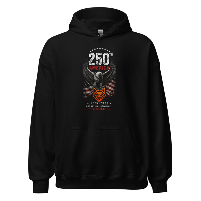 America's 250th — One Nation Indivisible | Double-Sided Hoodie — Black / S