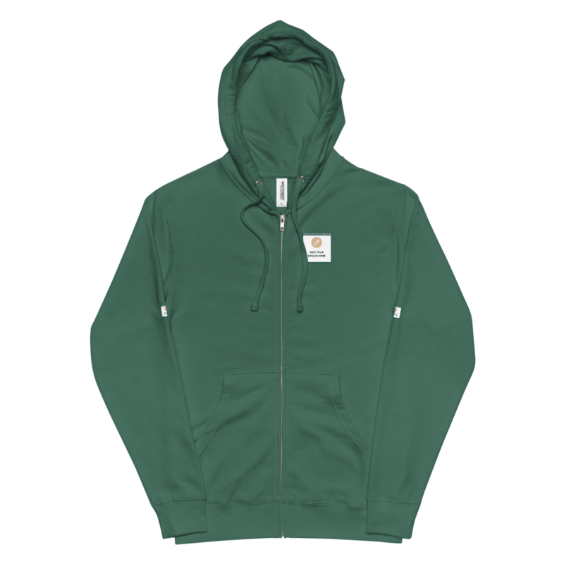 Unisex fleece zip up hoodie / S