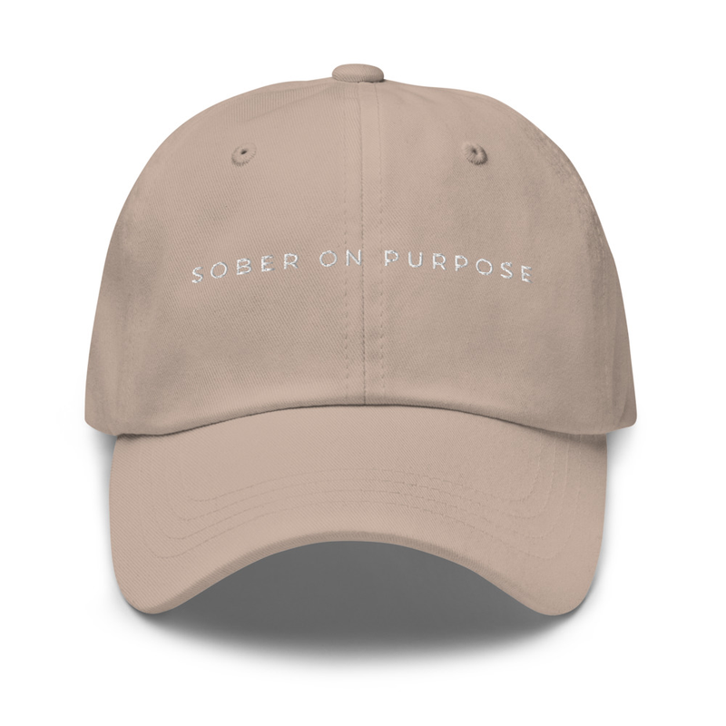 SOBER ON PURPOSE // Dad hat with color – One size, Stone