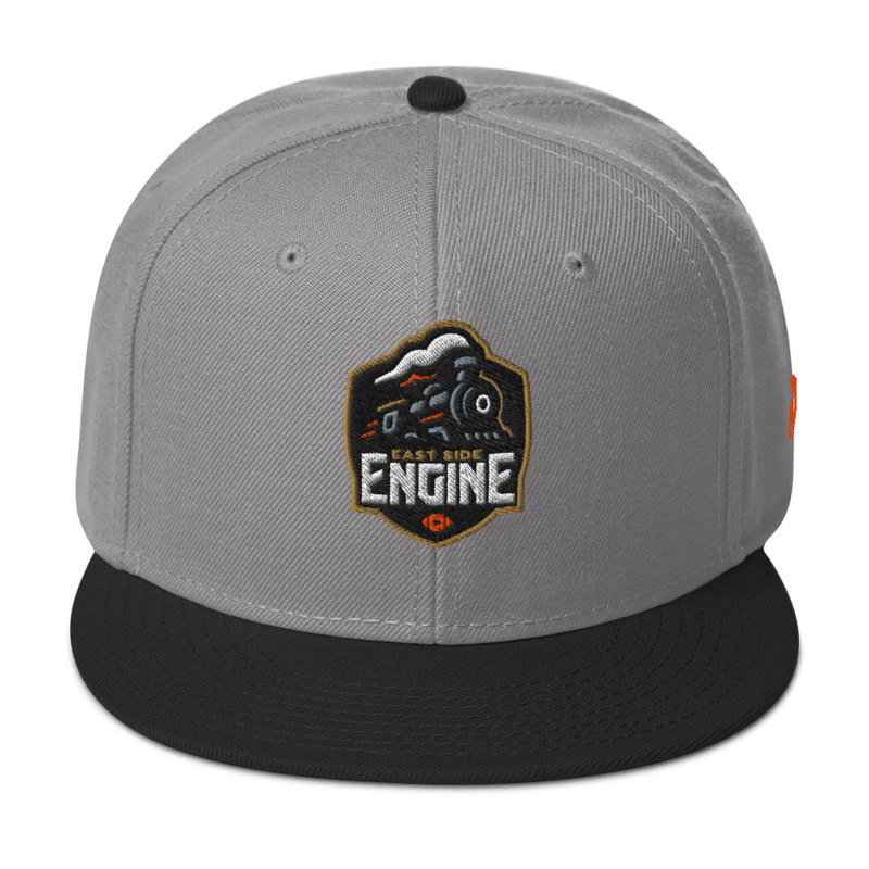East Side Engine - Snapback Logo Hat – One size, Black / Gray / Gray