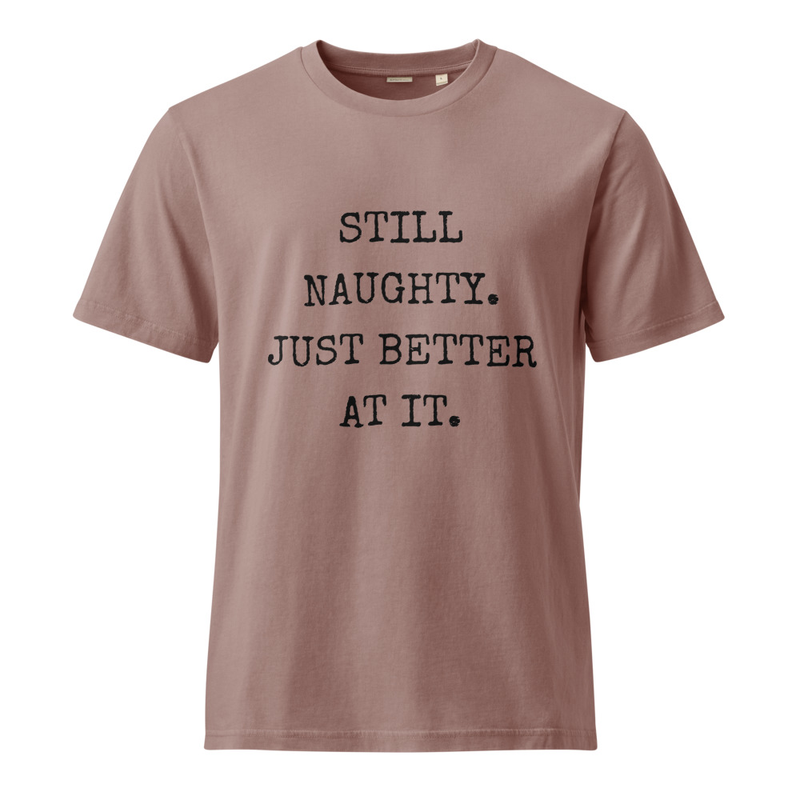 Unisex Vintage T-Shirt - Still Naughty – 3XL, G. Dyed Kaffa Coffee