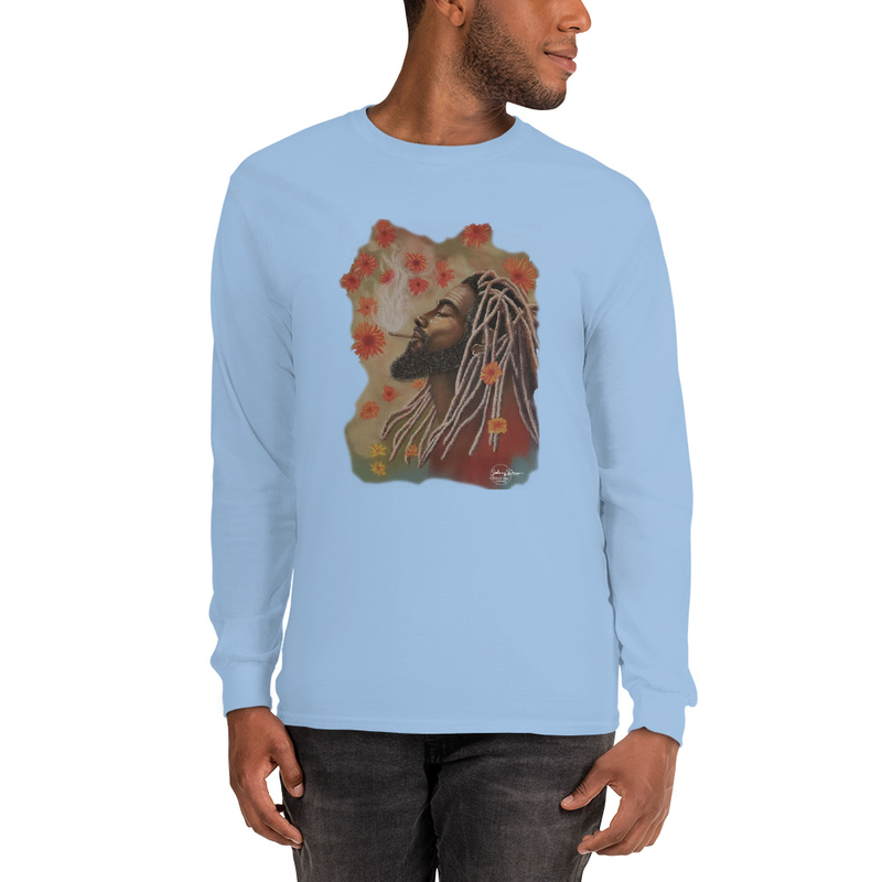 Canna Bliss - Unisex Long Sleeve Shirt – XL, Light Blue