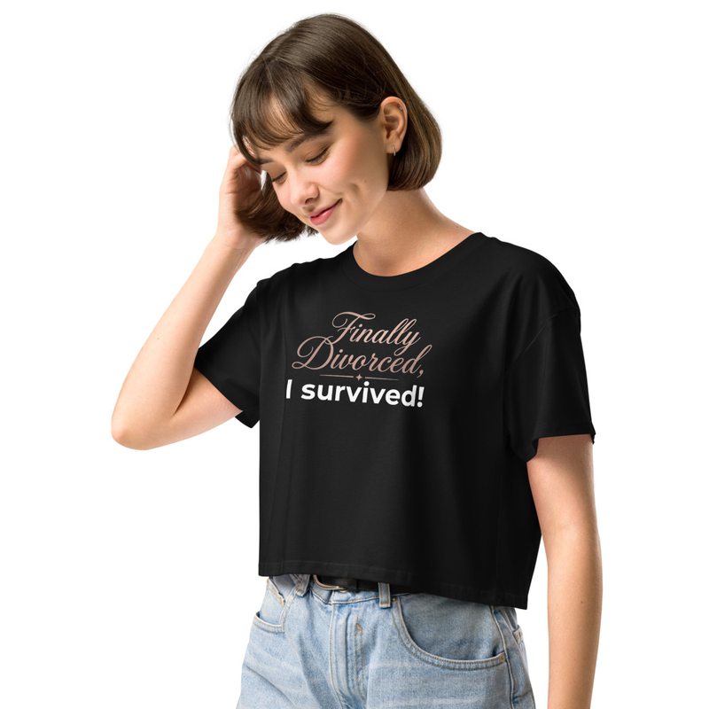 Finally Divorced I Survived Crop Top | Breakup Gift | Soft Cotton 
