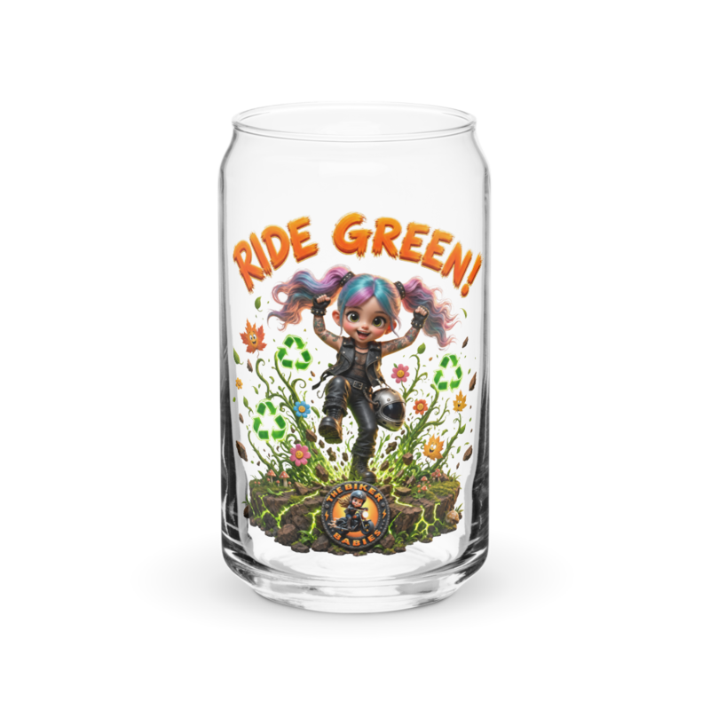 Harper Ride Green 16oz Can Glass