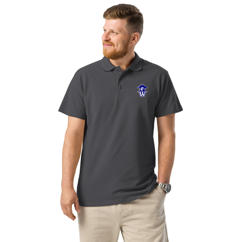 Woodbridge Unisex Premium pique polo shirt – XL, Mouse Grey